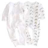 Rainbow Print Zipped Babygrow