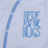 'Here For The Hugs' Blue Babygrow