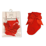 Red Baby Bow Socks