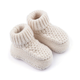 Cream Ribbed Booties