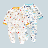Diggers Print Zipped Babygrow