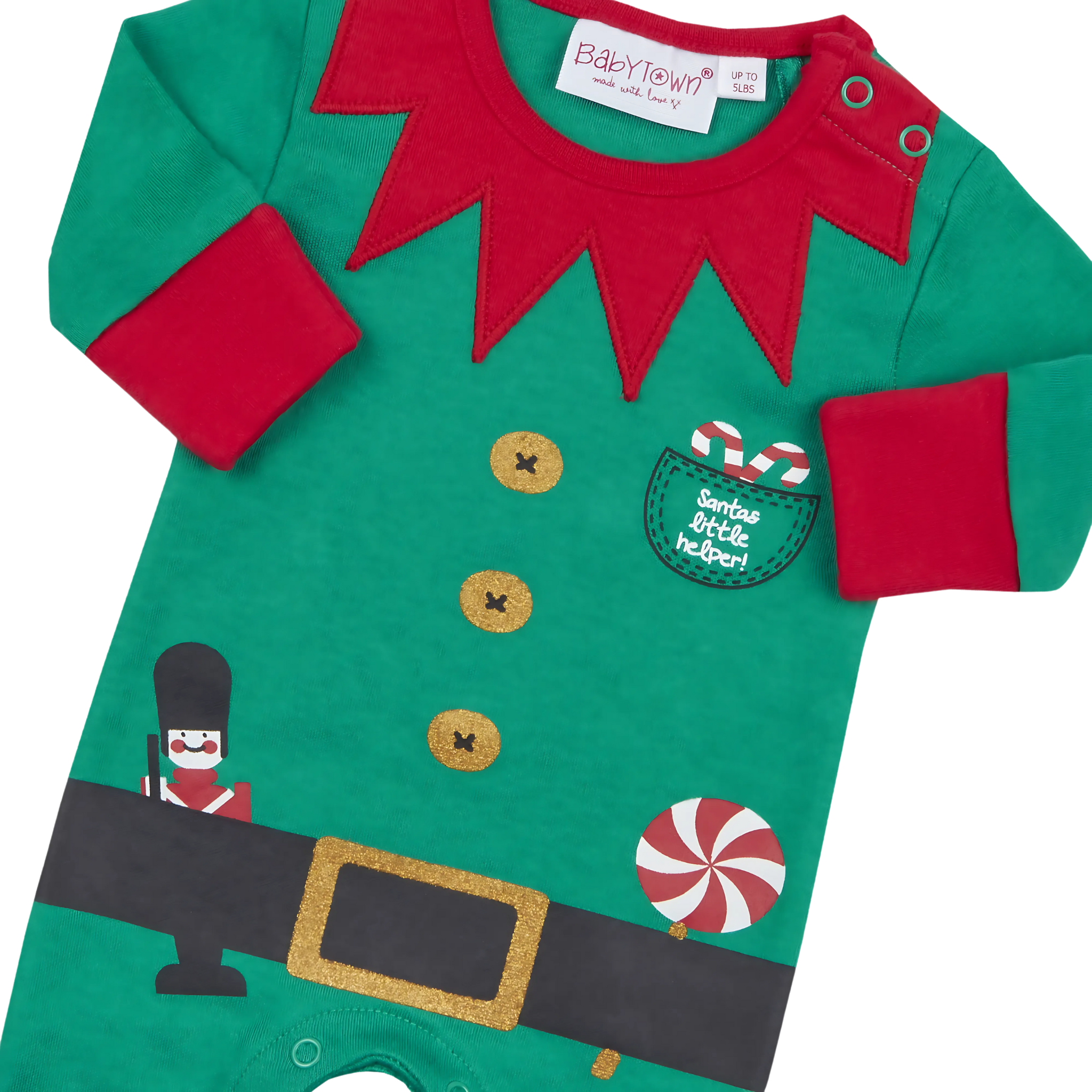 Elf Babygrow Hat Set