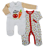 'Home Grown' Vegetable 2 Piece Babygrow Set