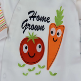 'Home Grown' Vegetable 2 Piece Babygrow Set