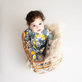 Blue Daisy Bamboo Babygrow