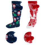Christmas Knee High Pom Pom Socks