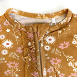 Floral Mustard Bamboo Babygrow