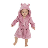Baby Dusky Pink Hooded Dressing Gown