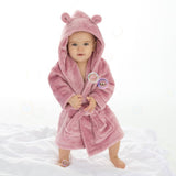Baby Dusky Pink Hooded Dressing Gown