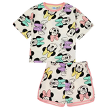 Minnie Mouse Pastel Print Shorts & T-shirt Set
