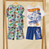 Hot Wheels All Over Print Shorts & T-shirt Set