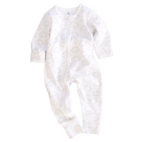 Cloud Print Zipped Babygrow
