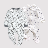 Navy Dot Print Zipped Babygrow