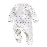 Navy Dot Print Zipped Babygrow