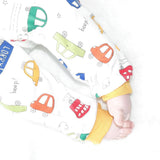 Cars & Buses Print Zipped Footless Babygrow