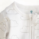 Cloud Print Zipped Babygrow