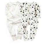 Bear Print Zipped Babygrow