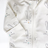 Bunny Print Zipped Babygrow