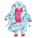 Colourful Aqua Seahorse Dressing Gown