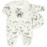 Farm 3 Piece All In One, Bib & Hat Set