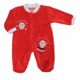 Santa Velour Babygrow