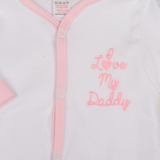 ‘I Love My Daddy’ White & Pink Babygrow
