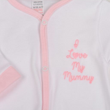 ‘I Love My Mummy’ White & Pink Babygrow