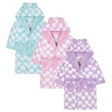Purple Heart Print Dressing Gown
