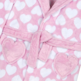 Pink Heart Print Dressing Gown