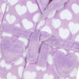 Purple Heart Print Dressing Gown