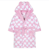 Pink Heart Print Dressing Gown