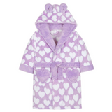 Purple Heart Print Dressing Gown