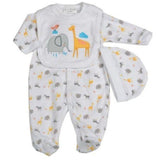 Safari 3 Piece All In One, Bib & Hat Set